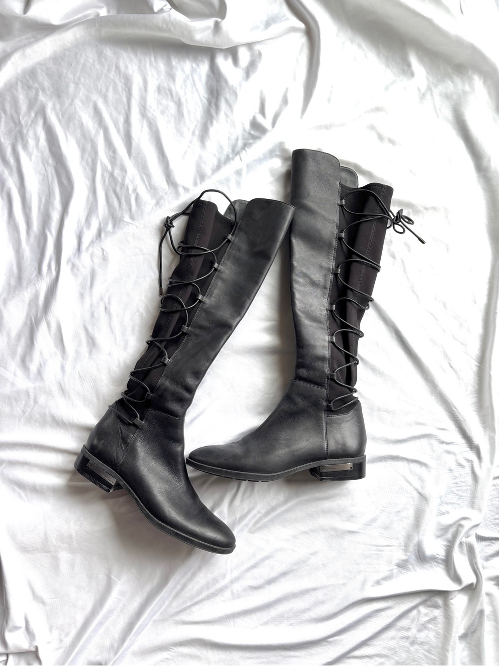 Vince Camuto Black Parle Over the Knee Corset Boot